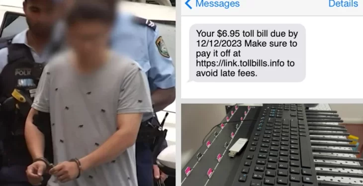 australian law enforcement apprehends an individual in connection with a scam involving 17 million text messages.