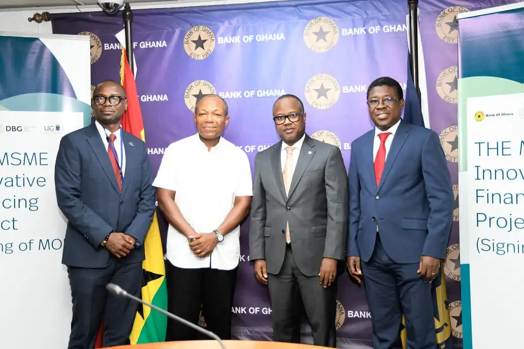 BoG and Development Bank Ghana team up to explore innovative financing for MSMEs.